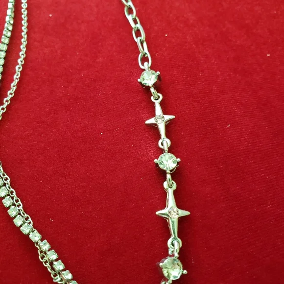 Punk Fashion Beautiful Pink Crystal Heart Shape Ladies Pendant Necklace - Picture 6 of 8